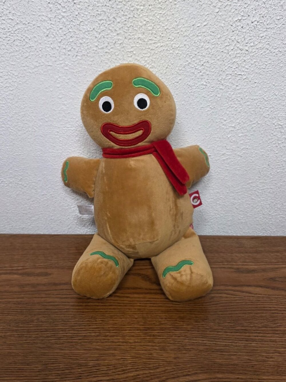 Plush Christmas 16" Gingerbread Man Teddy Bear Stuffed Figure by Cubbies